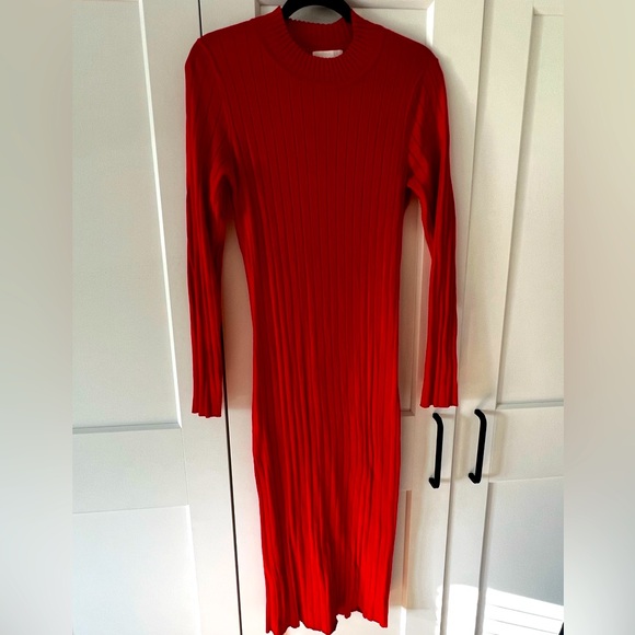 Red Sweater Dress - Picture 1 of 3